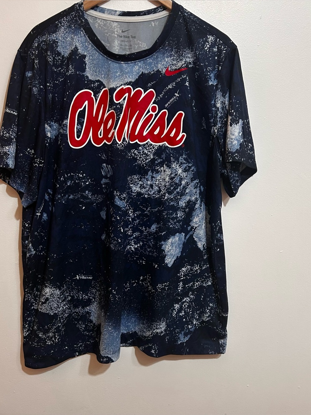 Nike Navy and Red Ole Miss Graphic Tee